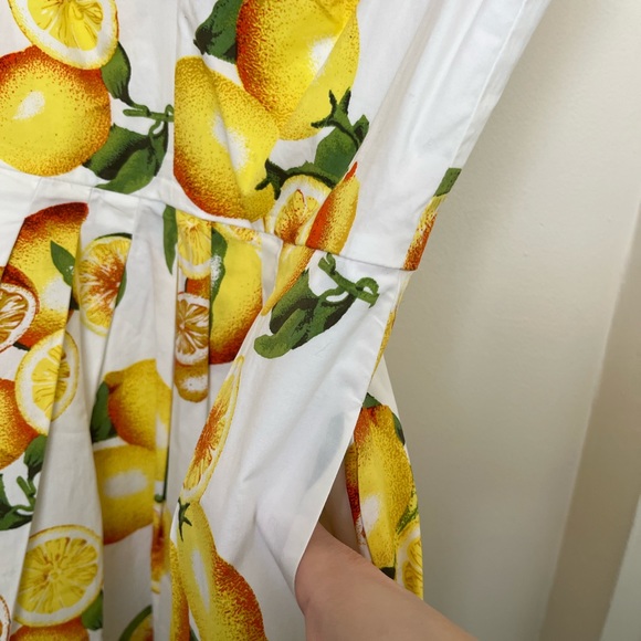 Banana Republic Lemon Print Dress with Pockets - Picture 3 of 8